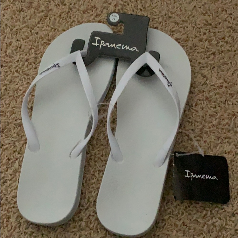 White flip flops